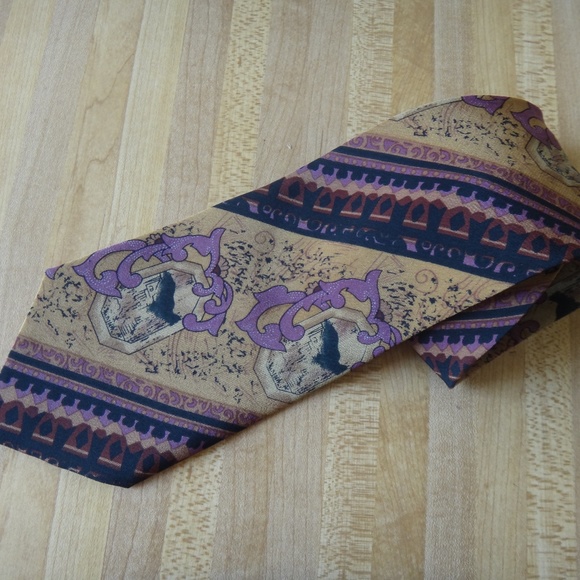 Oaktree Men's Necktie  100% Silk - Picture 1 of 4